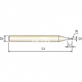 Frez trzpieniowy fi: 1 6x1,5xxR0.1 z promieniem naroża dwuostrzowy X5070 Nr: G8A50010