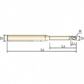 Frez trzpieniowy fi: 1 4x1,5x8xR0.2 z promieniem naroża czteroostrzowy 4G MILL Nr: SEME640100208E