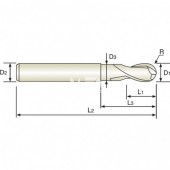 Frez fi: 2,5 kulisty dwuostrzowy D-POWER Diamond Nr: EI880 Nr: EI880025