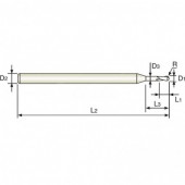 Frez kulisty fi: 0.6 L3-3 dwuostrzowy D-POWER Diamond Nr: EI997006