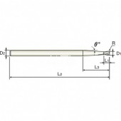 Frez fi: 1,5 L2-60 z promieniem naroża dwuostrzowy D-POWER Diamond Nr: EIB86015