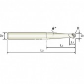 Frez fi: 1 L2-100 kulisty dwuostrzowy D-POWER Diamond Nr: EIB87902