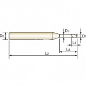 Frez trzpieniowy fi: 0.2 L3-0.5 dwuostrzowy X5070 Nr: G8A45002