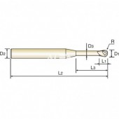 Frez kulisty fi: 0.2 L3-0.5 dwuostrzowy X5070 Nr: G8A46002