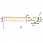 Frez fi: 2 z promieniem naroża dwuostrzowy ALU-POWER Nr: E5930020