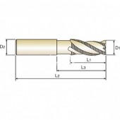 Frez zgrubny fi: 6 FLAT trzyostrzowy ALU-POWER Nr: E5E40060