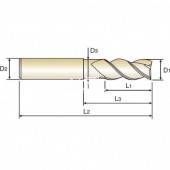 Frez trzpieniowy fi: 4 trzyostrzowy ALU-POWER Nr: E5E50040