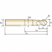 Frez fi: 8 R- z promieniem naroża dwuostrzowy ALU-POWER Nr: E5910080