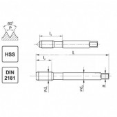 Kpl. 2 gwintowników HSS lewoskrętne M20x2 DIN-2181 Nr: A1-260001-0206
