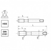 Kpl. 2 gwintowników HSS 2B UNF D1-4,6 DIN-2181 Nr: A1-220001-4212
