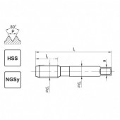 Kpl. 2 gwintowników D1-21,25 HSS NGSy Nr: A1-320001-8816