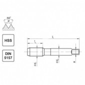Kpl. 2 gwintowników HSS D1-30,75 DIN-5157 Nr: A1-220001-3139