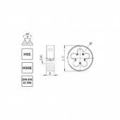 Narzynka DIN-22568 M 5 x 0,5 HSS 800 SPN 6g Nr: N1-141001-0051