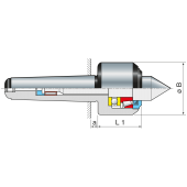 Kieł tokarski obrotowy MK 1 Nr: 812090