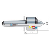 Kieł tokarski obrotowy z wymiennymi końcówkami MK 2 Nr: 823091