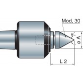 Kieł tokarski obrotowy z wymiennymi końcówkami MK 2 Nr: 823091