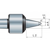 Kieł tokarski obrotowy długi MK 3 Nr: 830000