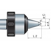 Kieł tokarski obrotowy z nakrętką MK 6 Nr: 8602142