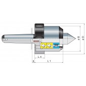Kieł tokarski obrotowy precyzyjny z nakrętką z wymienną końcówką MK 4 Nr: 841993