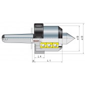 Kieł tokarski obrotowy precyzyjny z nakrętką do nakładek talerzowych MK 4 Nr: 844107