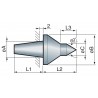 Końcówka wydłużona małe średnice  40A MK 6 Nr: 804016F-6