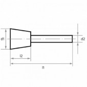 Pilnik obrotowy stożkowy odwrócony VHM HFN 1013.06 Z4 do twardych materiałów