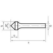 Pilnik obrotowy pogłębiacz 60° Z3 VHM HFJ 1616.06 Z3 do stali