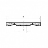 Tarcza listkowa lamelka SLTM włóknina + płótno metal fi. 115 A 104/80