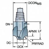 Frez VHM kształtowy fi. 6  Z4 CoroMill 316